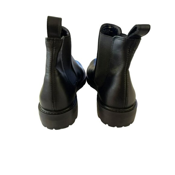 Steve Madden Black Leather Chelsea Boots Ankle Booties Stretch Elastic Sz 7 NEW - Picture 5 of 8